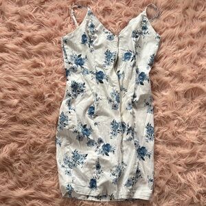 Iris Blue Floral Mini Dress